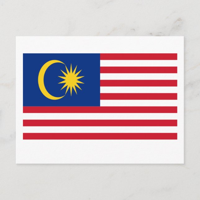 Postal Bandera de Malasia (Anverso)