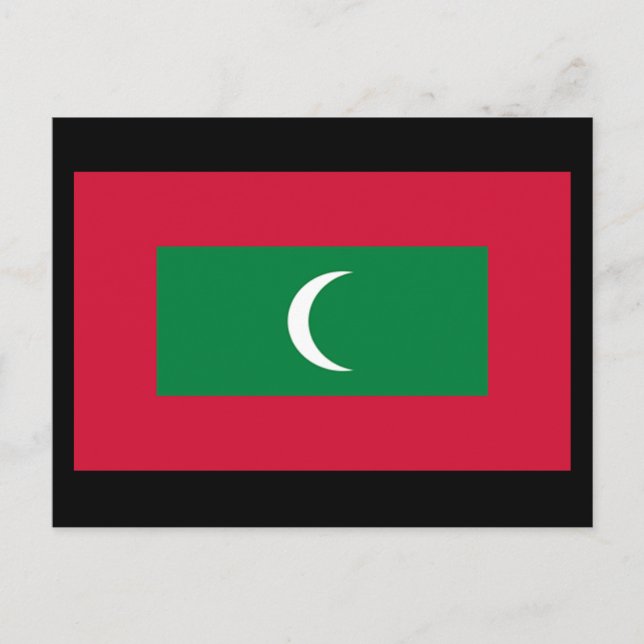 Postal Bandera de Maldivas (Anverso)