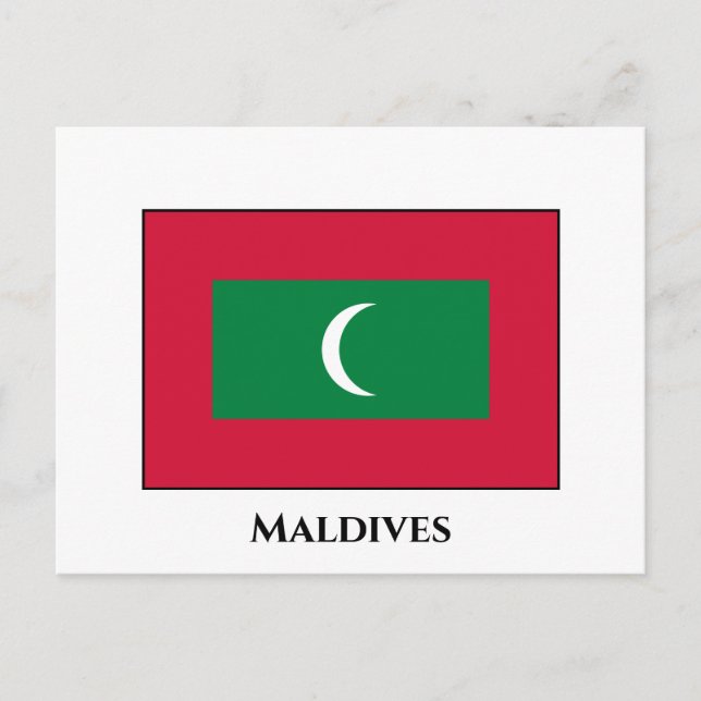Postal Bandera de Maldivas (Anverso)