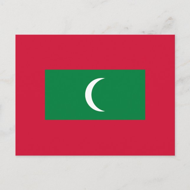Postal Bandera de Maldivas (Anverso)