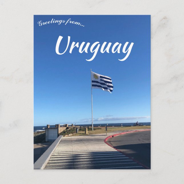 Postal Bandera de Maldonado Uruguay (Anverso)