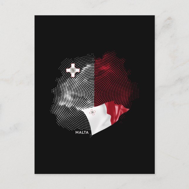 Postal bandera de Malta (Anverso)