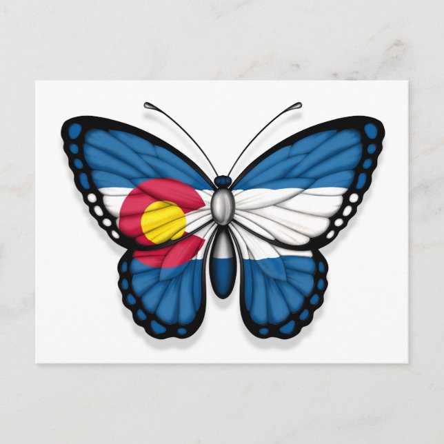 Postal Bandera de Mariposa de Colorado (Anverso)