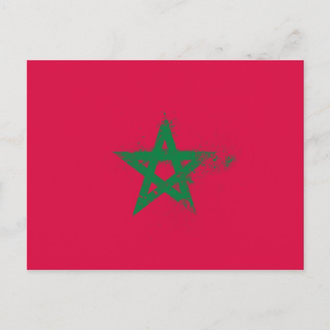 Postal Bandera de Marruecos (Anverso)
