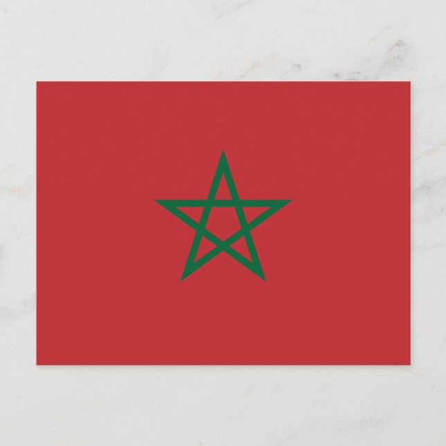 Postal Bandera de Marruecos (Anverso)