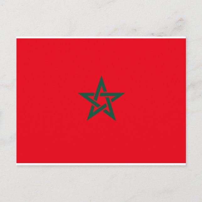Postal Bandera de Marruecos (Anverso)