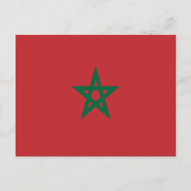 Postal Bandera de Marruecos (Anverso)