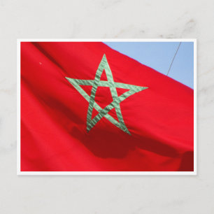 Postal bandera de marruecos