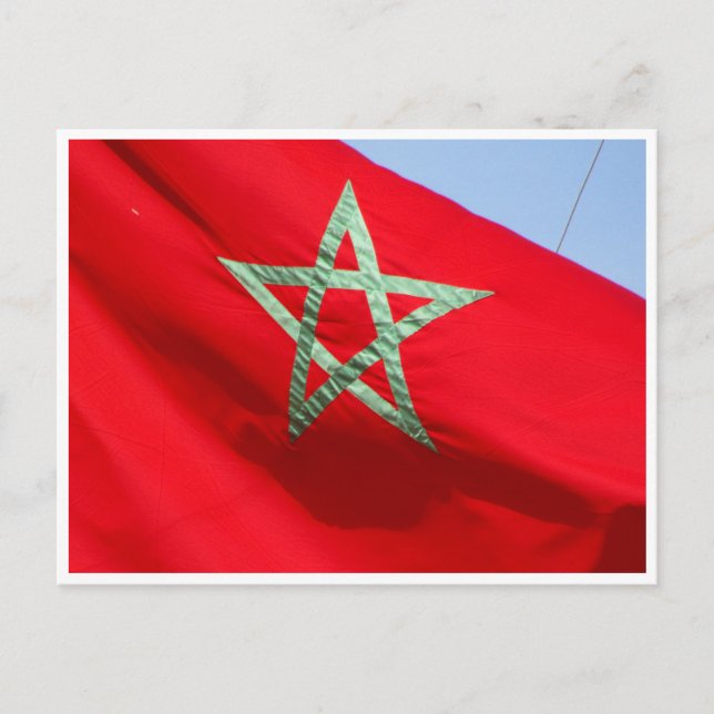 Postal bandera de marruecos (Anverso)