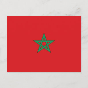 Postal Bandera de Marruecos