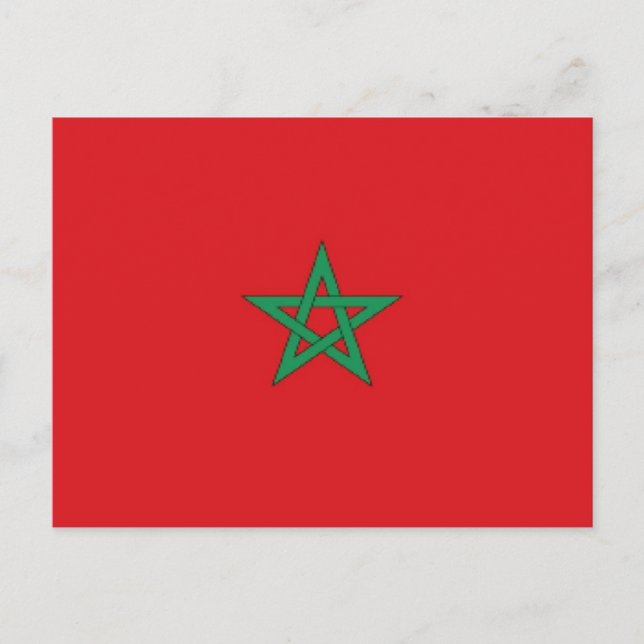Postal Bandera de Marruecos (Anverso)