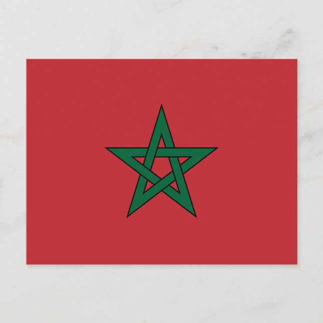 Postal Bandera de Marruecos (Anverso)