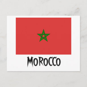 Postal Bandera de Marruecos