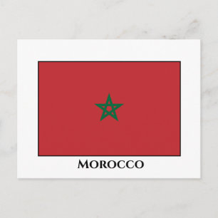 Postal Bandera de Marruecos