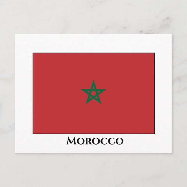 Postal Bandera de Marruecos (Anverso)