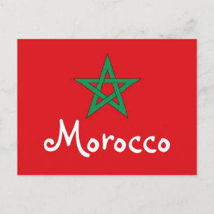 Postal Bandera de Marruecos