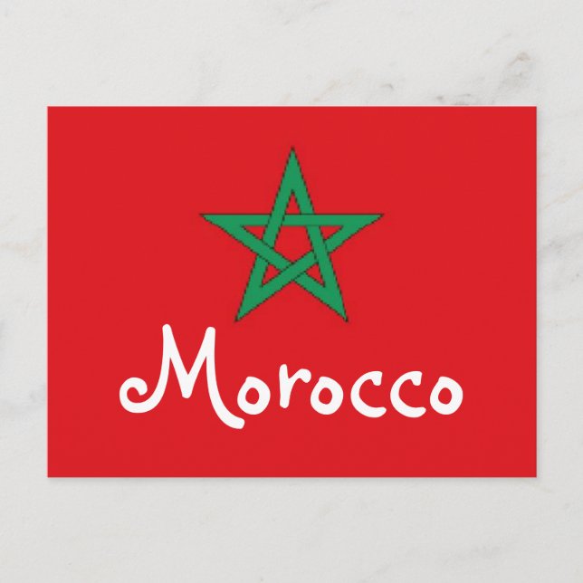 Postal Bandera de Marruecos (Anverso)