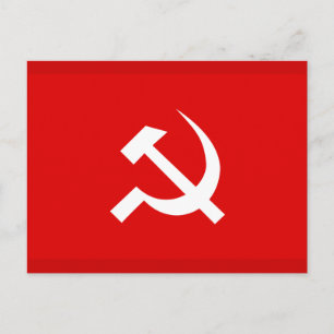 Postal Bandera de martillo y nalga de la URSS rusa