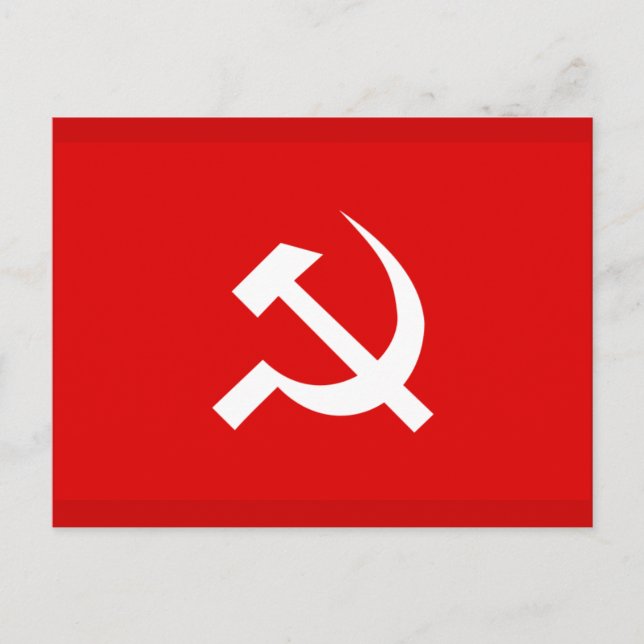 Postal Bandera de martillo y nalga de la URSS rusa (Anverso)