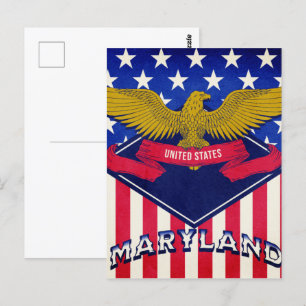 Postal Bandera de Maryland USA