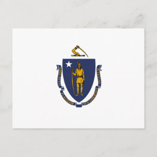 Postal Bandera de Massachusetts, bandera de Massachusetts