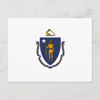 Postal Bandera de Massachusetts, bandera de Massachusetts