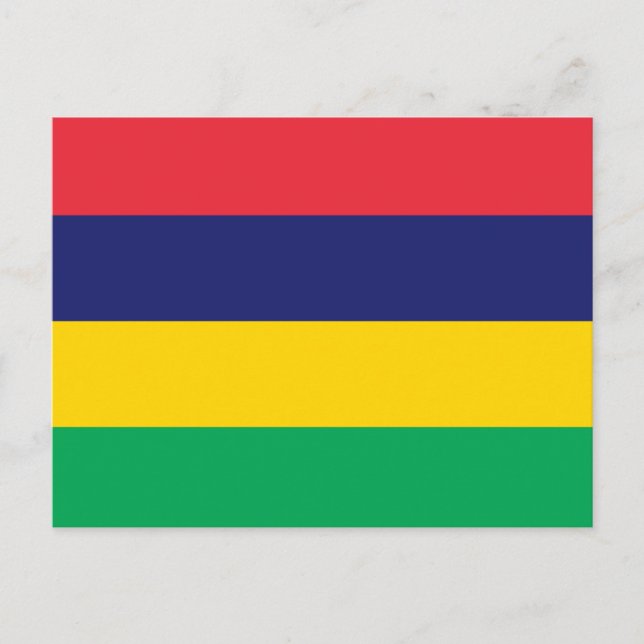 Postal Bandera de Mauricio (Anverso)