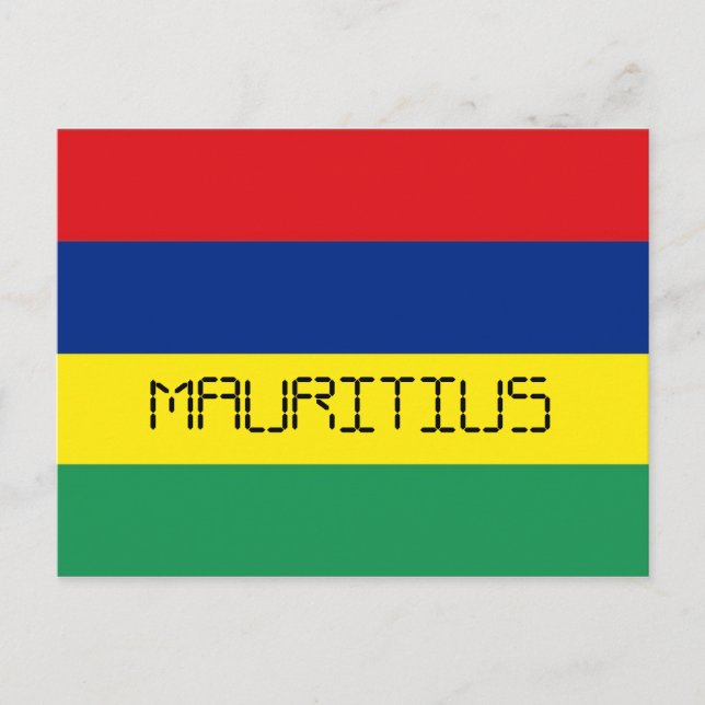 Postal Bandera de Mauricio (Anverso)