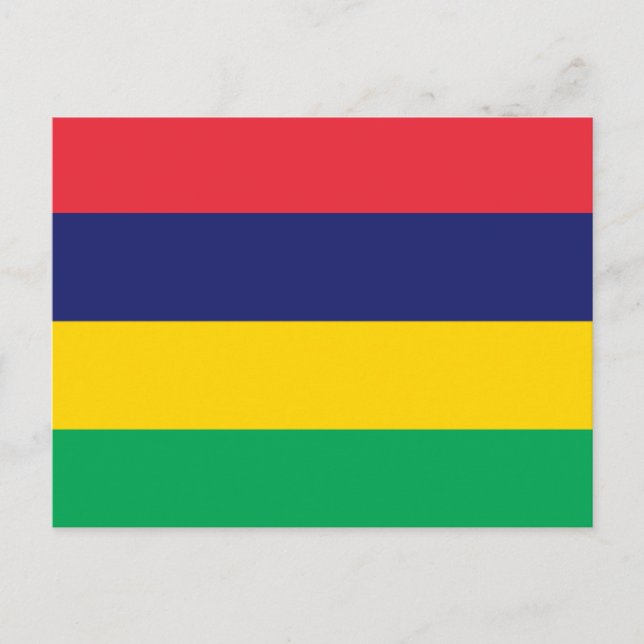 Postal Bandera de Mauricio (Anverso)