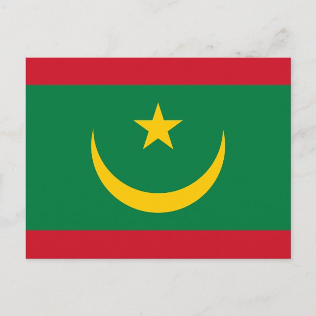 Postal Bandera de Mauritania (Anverso)