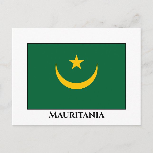 Postal Bandera de Mauritania (Anverso)