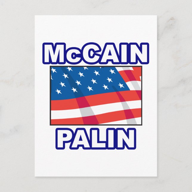 Postal Bandera de McCain Palin (Anverso)