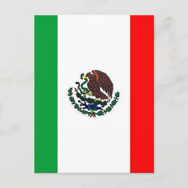 POSTAL BANDERA DE MÉXICO - BANDERA MEXICANA NACIONAL (Anverso)