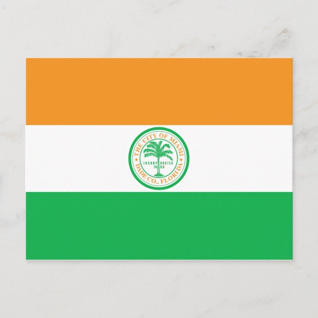 Postal Bandera de Miami, Florida (Anverso)