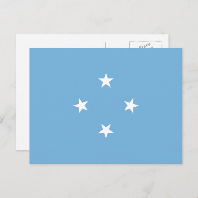 Postal Bandera de Micronesia, Estados Federados de Micron (Anverso / Reverso)