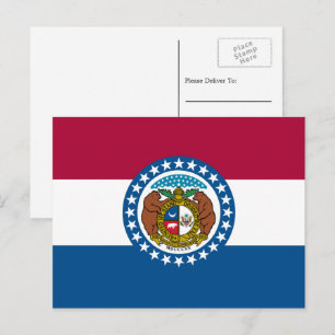 Postal Bandera de Misuria, bandera de Misuri