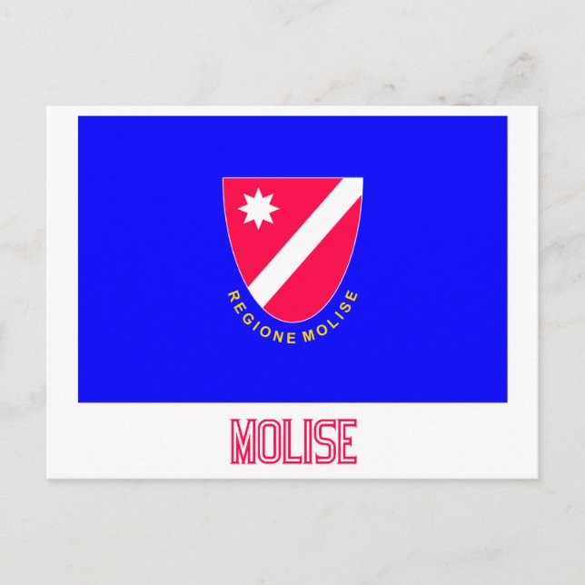 Postal Bandera de Molise con nombre (Anverso)