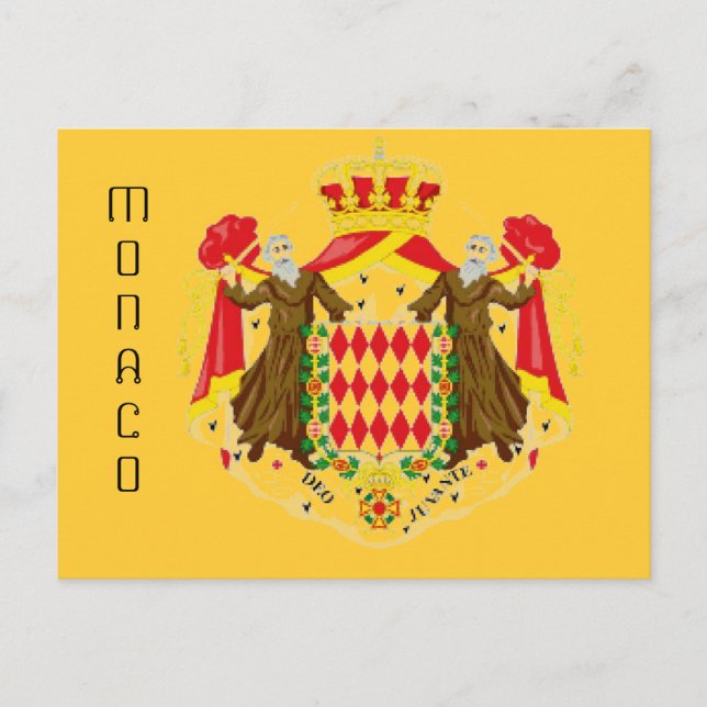 Postal Bandera de Mónaco (Anverso)