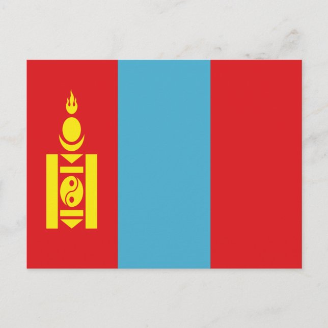 Postal Bandera de Mongolia (Anverso)