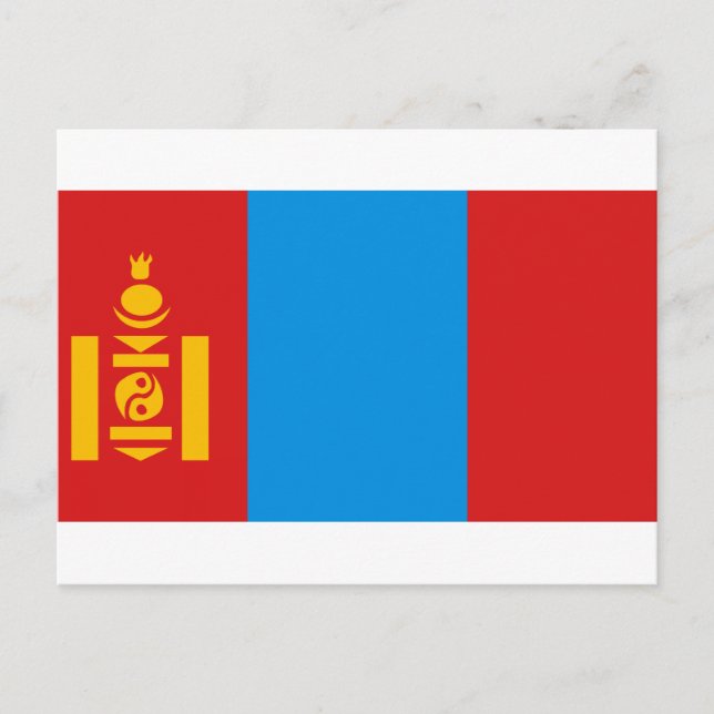 Postal Bandera de Mongolia (Anverso)
