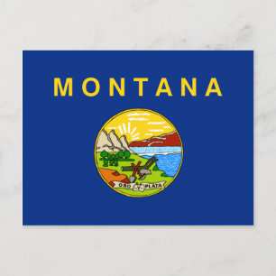 Postal Bandera de Montana