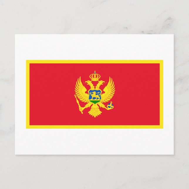 Postal Bandera de Montenegro (Anverso)