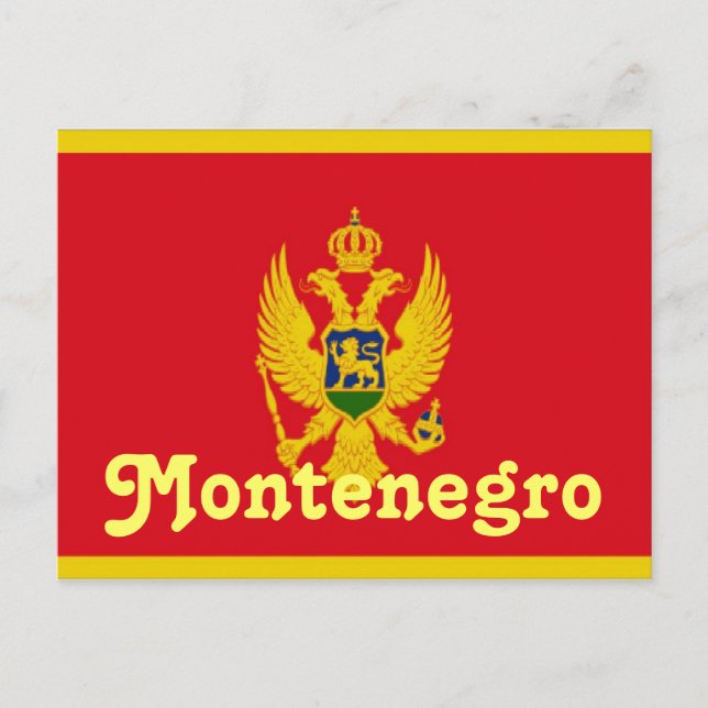 Postal Bandera de Montenegro (Anverso)