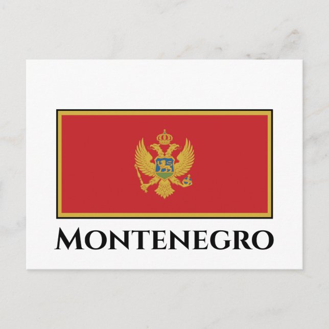 Postal Bandera de Montenegro (Anverso)