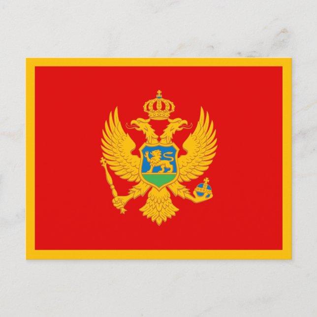 Postal Bandera de Montenegro (Anverso)