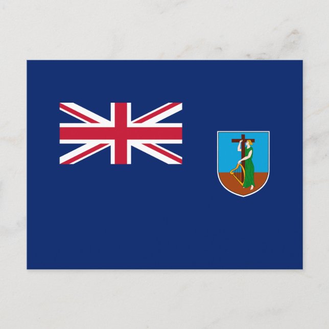 Postal Bandera de Montserrat (Anverso)