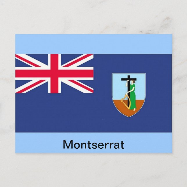 Postal Bandera de Montserrat (Anverso)