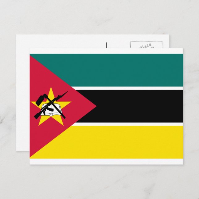 Postal Bandera de Mozambique (Anverso / Reverso)