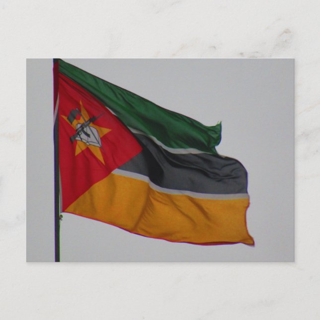 Postal bandera de Mozambique (Anverso)