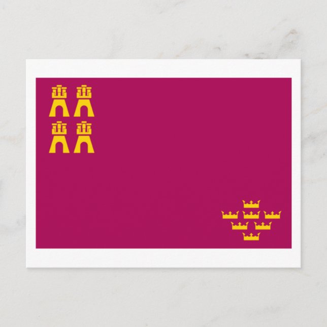 Postal Bandera de Murcia (Anverso)